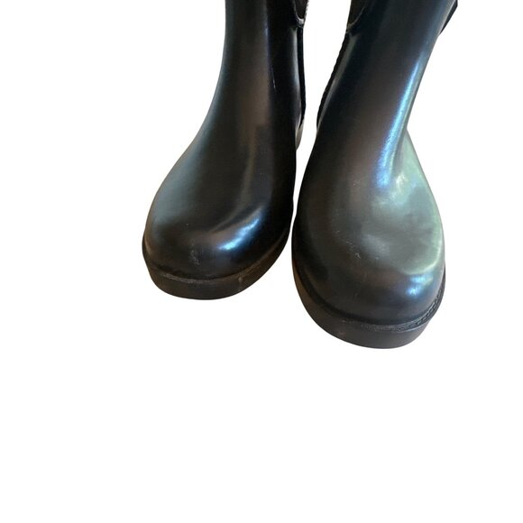 Coach Womens Black Monogram Knee-High Rain Boots Size 9 - Picture 5 of 9